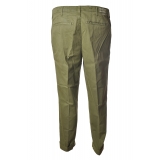 Dondup - Pantalone in Cotone Delavè - Verde - Pantalone - Luxury Exclusive Collection