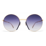 Mykita - Jette - Lite - Gold Indigo Grey - Acetate & Stainless Steel Collection - Sunglasses - Mykita Eyewear