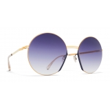 Mykita - Jette - Lite - Gold Indigo Grey - Acetate & Stainless Steel Collection - Sunglasses - Mykita Eyewear