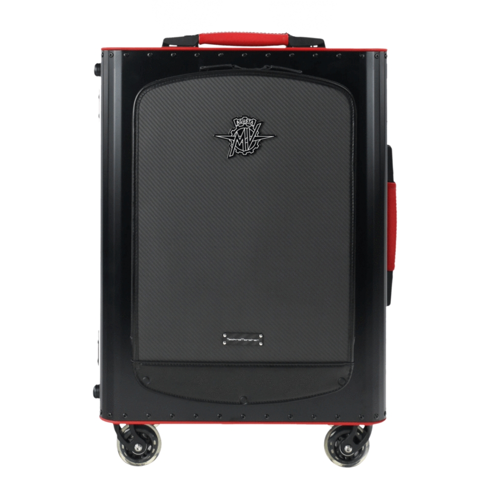 MV Augusta - TecknoMonster - TecknoMonster Titanium Suitcase With Flap - Trolley - Aeronautical Carbon Trolley Suitcase