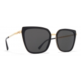 Mykita - Sanna - Lite - Gold Black Dark Grey - Acetate & Stainless Steel Collection - Sunglasses - Mykita Eyewear