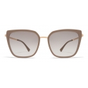 Mykita - Sanna - Lite - Champagne Gold Brown Grey - Acetate & Stainless Steel Collection - Sunglasses - Mykita Eyewear