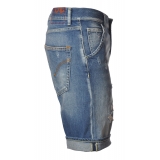 Dondup - Bermuda Denim con Strappi - Blu Jeans - Pantalone - Luxury Exclusive Collection