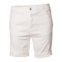 Dondup - Bermuda Denim con Strappi - Bianco - Pantalone - Luxury Exclusive Collection