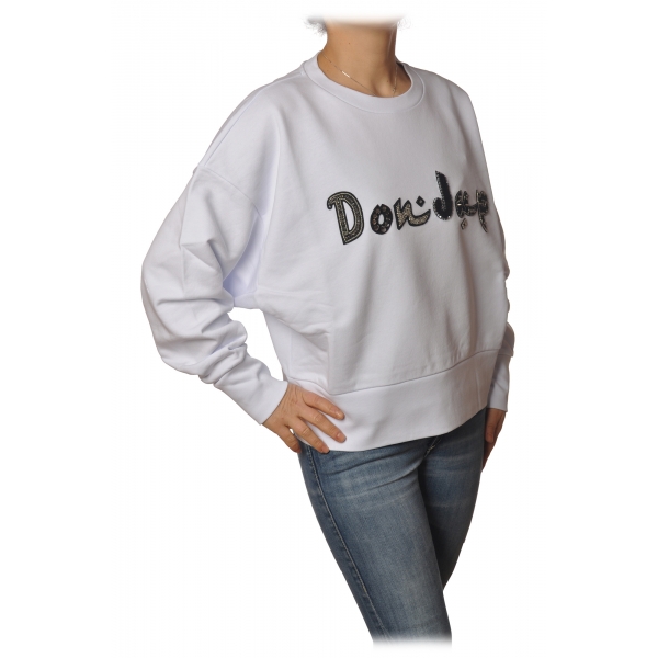 Dondup - Oversized Sweatshirt with Logo - White - Sweatshirt - Luxury Exclusive Collection