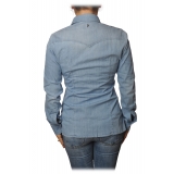 Dondup - Camicia Denim Modello Western - Blue Jeans - Camicia - Luxury Exclusive Collection