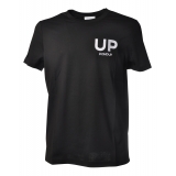 Dondup - T-shirt con Ricamo in Contrasto - Nero - T-shirt - Luxury Exclusive Collection