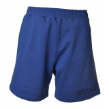 Dondup - Cotton Bermuda with Logo - Blue Royal - Trousers - Luxury Exclusive Collection