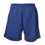 Dondup - Cotton Bermuda with Logo - Blue Royal - Trousers - Luxury Exclusive Collection