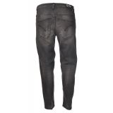 Dondup - Jeans Dritti con Strappi Ricuciti - Grigio - Pantalone - Luxury Exclusive Collection