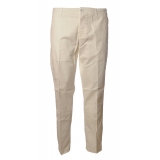 Dondup - Pantalone in Cotone Leggero - Bianco - Pantalone - Luxury Exclusive Collection