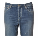 Dondup - Jeans Cavallo Basso Tela Denim Slavata - Blue Jeans - Pantalone - Luxury Exclusive Collection