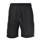 Dondup - Cotton Bermuda with Nylon Inserts - Black - Trousers - Luxury Exclusive Collection
