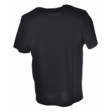 Dondup - T-shirt con Logo in Metallo - Blu - T-shirt - Luxury Exclusive Collection
