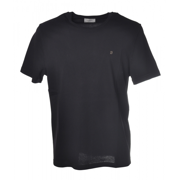 Dondup - T-shirt con Logo in Metallo - Blu - T-shirt - Luxury Exclusive Collection