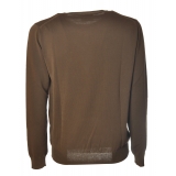 Dondup - Sweater in Faded Effect Cotton - Brown - Knitwear - Luxury Exclusive Collection