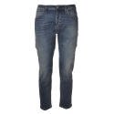 Dondup - Low Crotch Jeans Washed Denim Canvas - Dark Denim - Trousers - Luxury Exclusive Collection