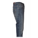 Dondup - Low Crotch Jeans Washed Denim Canvas - Dark Denim - Trousers - Luxury Exclusive Collection