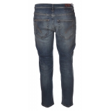 Dondup - Jeans Cavallo Basso Tela Denim Slavata - Denim Scuro - Pantalone - Luxury Exclusive Collection