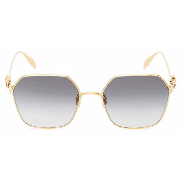 Alexander McQueen - Skull Droplets Metal Sunglasses - Gold - Alexander McQueen Eyewear