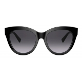 Valentino - VLogo Signature Cat-Eye Acetate Sunglasses - Black - Valentino Eyewear