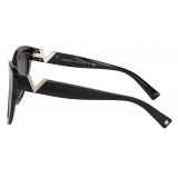 Valentino - VLogo Signature Cat-Eye Acetate Sunglasses - Black - Valentino Eyewear