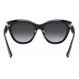 Valentino - VLogo Signature Cat-Eye Acetate Sunglasses - Black - Valentino Eyewear