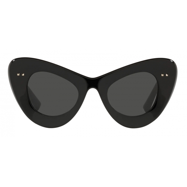 Valentino - Occhiale da Sole Cat-Eye in Acetato VLogo Signature - Nero Grigio - Valentino Eyewear