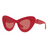 Valentino - Occhiale da Sole Cat-Eye in Acetato VLogo Signature - Rosso - Valentino Eyewear