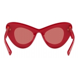 Valentino - VLogo Signature Cat-Eye Acetate Sunglasses - Red - Valentino Eyewear
