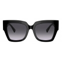 Valentino - Occhiale da Sole Squadrato in Acetato VLogo Signature - Nero - Valentino Eyewear