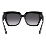 Valentino - VLogo Signature Square Acetate Sunglasses - Black - Valentino Eyewear