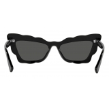 Valentino - Cat-Eye Acetate Sunglasses - Black Gray - Valentino Eyewear