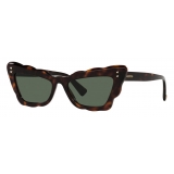 Valentino - Cat-Eye Acetate Sunglasses - Havana Green - Valentino Eyewear