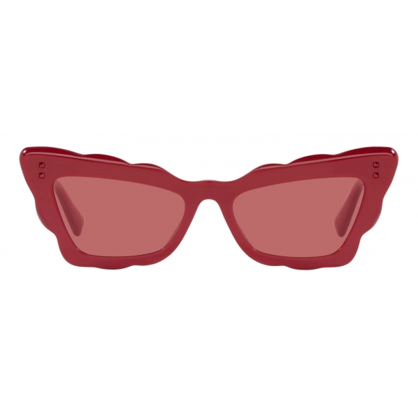 Valentino - Cat-Eye Acetate Sunglasses - Red - Valentino Eyewear Avvenice