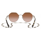 Valentino - Occhiale da Sole Irregolare in Metallo Vlogo Signature - Oro Marrone - Valentino Eyewear