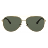 Valentino - Occhiale da Sole Pilot in Metallo Stud - Oro Verde - Valentino Eyewear