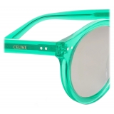 Céline - Black Frame 21 Sunglasses in Acetate with Mirror Lenses - Candy Green - Sunglasses - Céline Eyewear