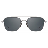 Thom Browne - Silver and Black Iron Aviator Sunglasses - Thom Browne Eyewear