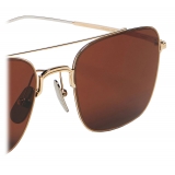 Thom Browne - White Gold and Silver Aviator Sunglasses - Thom Browne Eyewear