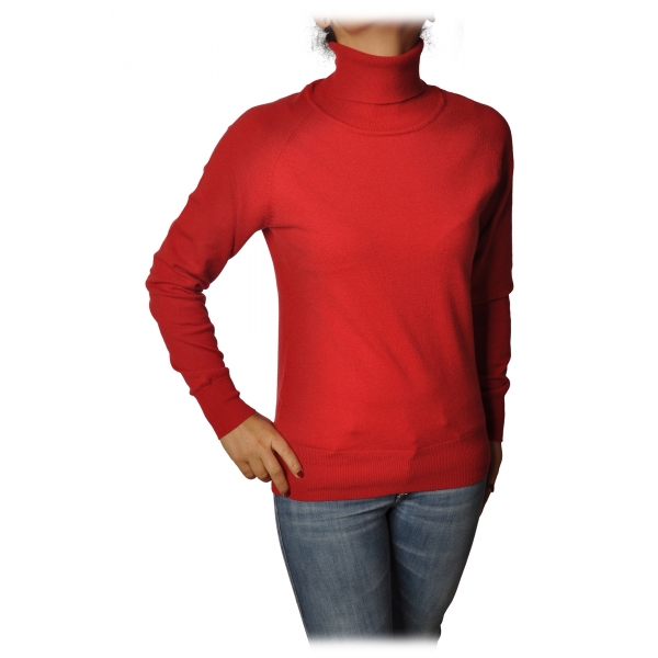 Ottod'Ame - High Neck Sweater - Red - Sweater - Luxury Exclusive Collection