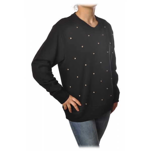 Ottod'Ame - Oversized Sweatshirt with Bezel - Black - Sweatshirt - Luxury Exclusive Collection