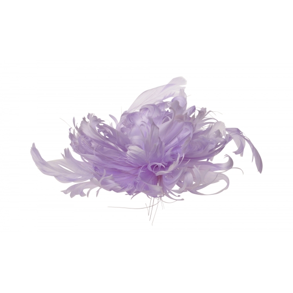 Ottod'Ame - Flower Brooch in Feathers - Lilac - Brooch - Luxury Exclusive Collection