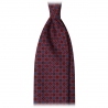 Viola Milano - Cravatta di Seta Antica Stampata a Mano Floreale - Rosso - Made in Italy - Luxury Exclusive Collection