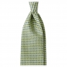 Viola Milano - Floral Pattern Handprinted Selftipped Silk Tie - Apple - Made in Italy - Luxury Exclusive Collection