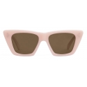 Céline - Cat Eye S187 Sunglasses in Acetate - Milky Pastel Rose - Sunglasses - Céline Eyewear