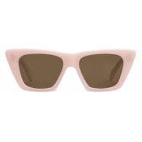 Céline - Cat Eye S187 Sunglasses in Acetate - Milky Pastel Rose - Sunglasses - Céline Eyewear