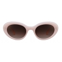 Céline - Cat Eye S193 Sunglasses in Acetate - Milky Light Pink - Sunglasses - Céline Eyewear