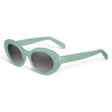 Céline - Cat Eye S193 Sunglasses in Acetate - Milky Water Green - Sunglasses - Céline Eyewear