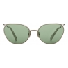Céline - Occhiali da Sole  Metal Frame 11 in Metallo con Lenti Glitter - Argento Verde - Occhiali da Sole - Céline Eyewear